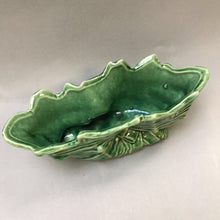 Load image into Gallery viewer, McCoy Pottery Green Double Cornucopia Planter (~3.5x8.5x3)
