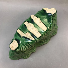 Load image into Gallery viewer, McCoy Pottery Green Double Cornucopia Planter (~3.5x8.5x3)
