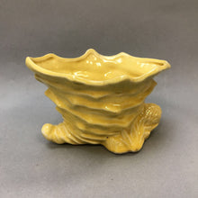 Load image into Gallery viewer, McCoy Pottery Yellow Cornucopia Planter (3.5x5x4)
