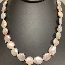 Load image into Gallery viewer, Freshwater Baroque Coin Pearl Toggle Necklace (17&quot;)
