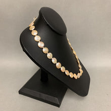 Load image into Gallery viewer, Peach Freshwater Baroque Coin Pearl Necklace w/ Button Closure (18&quot;)
