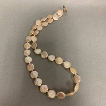 Load image into Gallery viewer, Peach Freshwater Baroque Coin Pearl Necklace w/ Button Closure (18&quot;)
