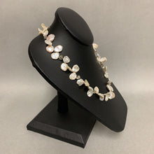 Load image into Gallery viewer, Freshwater Petal Pearl w/ Sterling &amp; Quartz Accents Necklace (19&quot;)
