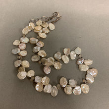 Load image into Gallery viewer, Freshwater Petal Pearl w/ Sterling &amp; Quartz Accents Necklace (19&quot;)
