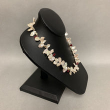 Load image into Gallery viewer, Freshwater Petal Pearl Ruby Accent Necklace (17&quot;)
