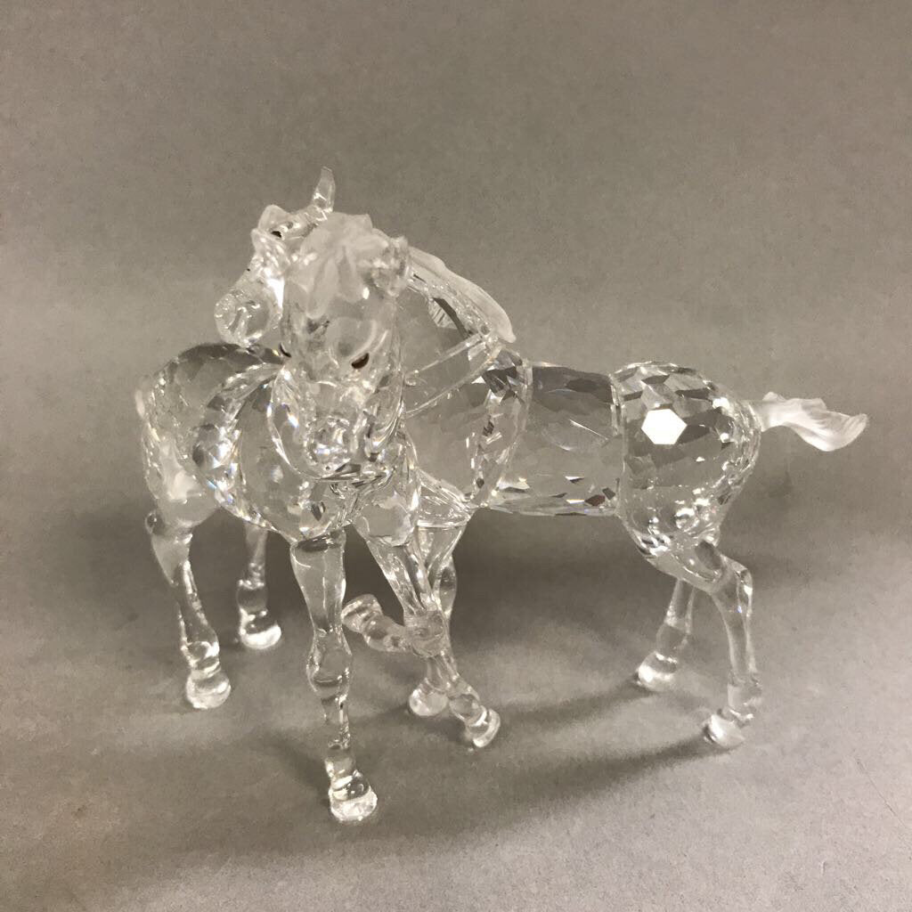 Swarovski Crystal Figurine 7612 000 003 Pair of Foals Playing Horses 174958
