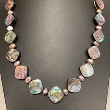 Load image into Gallery viewer, Abalone Freshwater Pearl 14K Gold Clasp Necklace (18&quot;)
