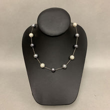 Load image into Gallery viewer, Mikassa Gray Pearl Station Necklace (19&quot;)
