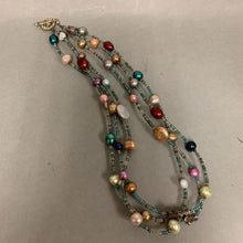 Load image into Gallery viewer, Multicolor Pearl &amp; Seed Bead Layered Necklace (19&quot;)
