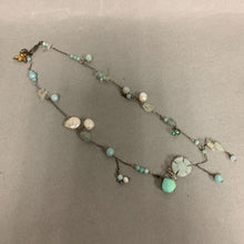 Load image into Gallery viewer, Antiqued Silver Aventurine Freshwater Pearl Necklace (17&quot;)
